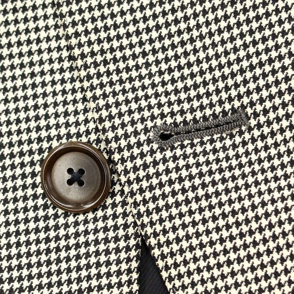 [Used] TOMORROWLAND Wool Silk Houndstooth 2B Tailored Jacket Black x White [Size 44] [BLK] [A/W] [Condition Rank D] [Men&