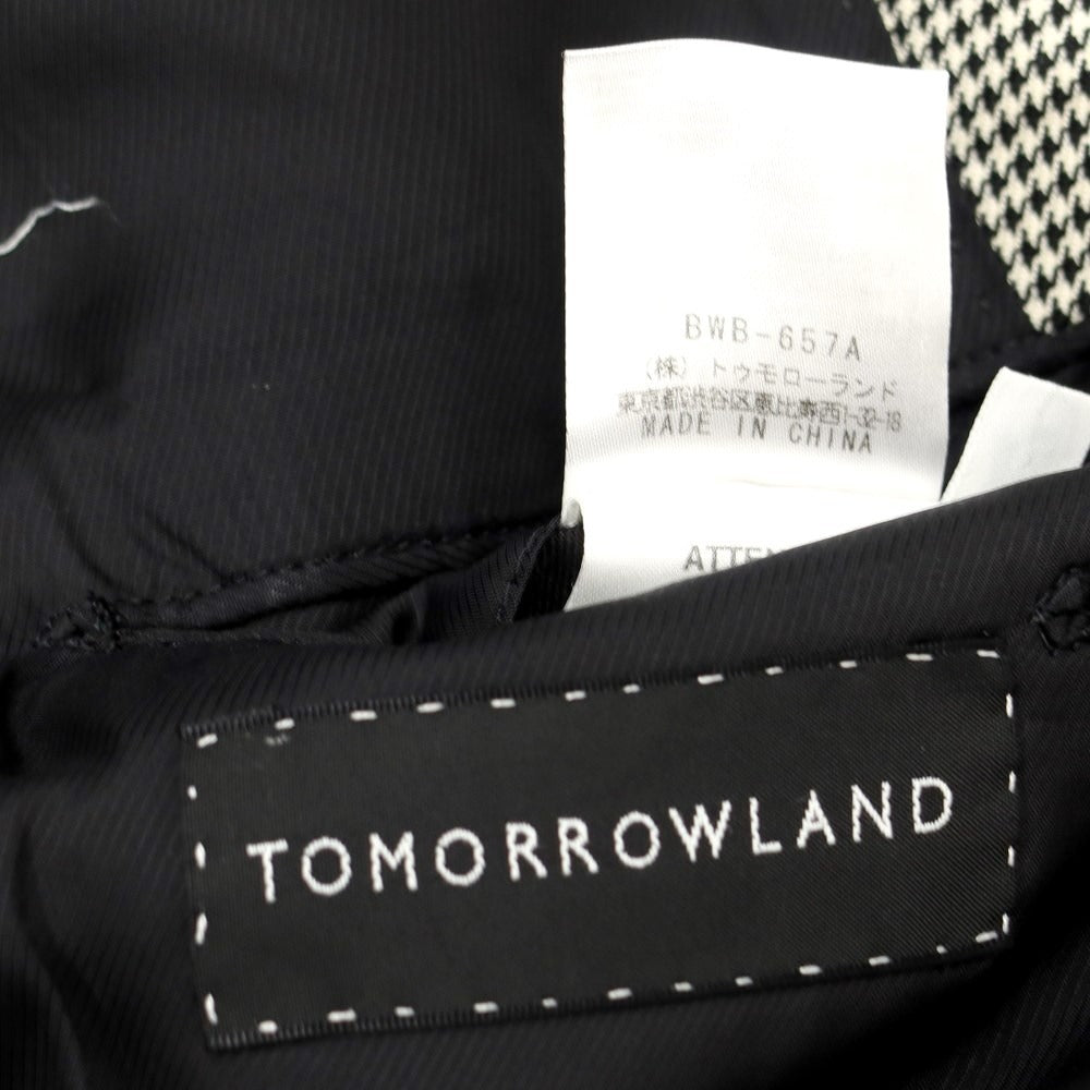 [Used] TOMORROWLAND Wool Silk Houndstooth 2B Tailored Jacket Black x White [Size 44] [BLK] [A/W] [Condition Rank D] [Men&