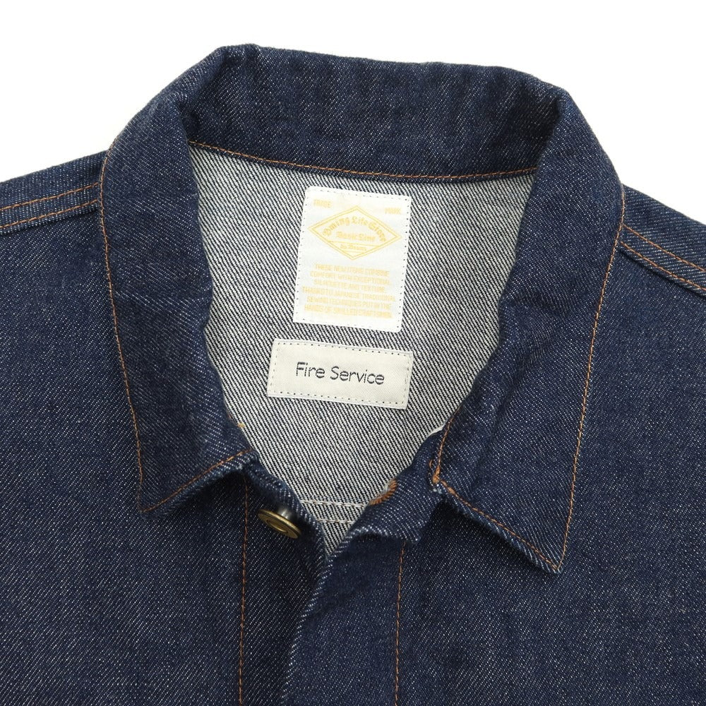 [Used] B:MING LIFE STORE by BEAMS FIRE SERVICE collaboration denim jacket, G-jacket, indigo [Size ONE] [NVY] [S/S/A/W] [Condition Rank B] ​​[Men&