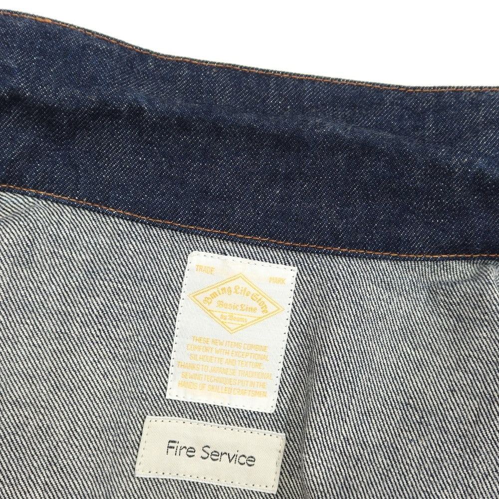 [Used] B:MING LIFE STORE by BEAMS FIRE SERVICE collaboration denim jacket, G-jacket, indigo [Size ONE] [NVY] [S/S/A/W] [Condition Rank B] ​​[Men&