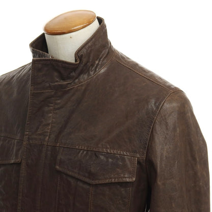 [Used] Theory Goat Leather Zip-up Leather Blouson Brown [Size 38] [BRW] [A/W] [Condition Rank C] [Men&