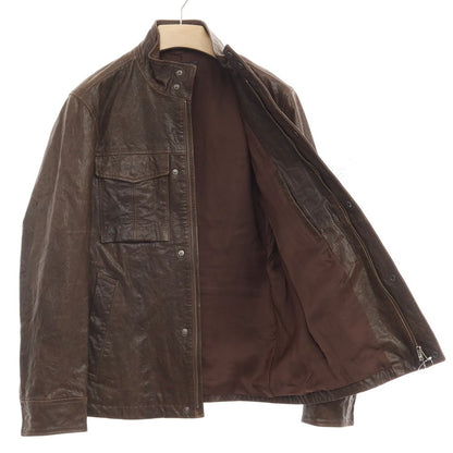[Used] Theory Goat Leather Zip-up Leather Blouson Brown [Size 38] [BRW] [A/W] [Condition Rank C] [Men&