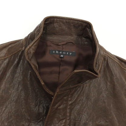 [Used] Theory Goat Leather Zip-up Leather Blouson Brown [Size 38] [BRW] [A/W] [Condition Rank C] [Men&
