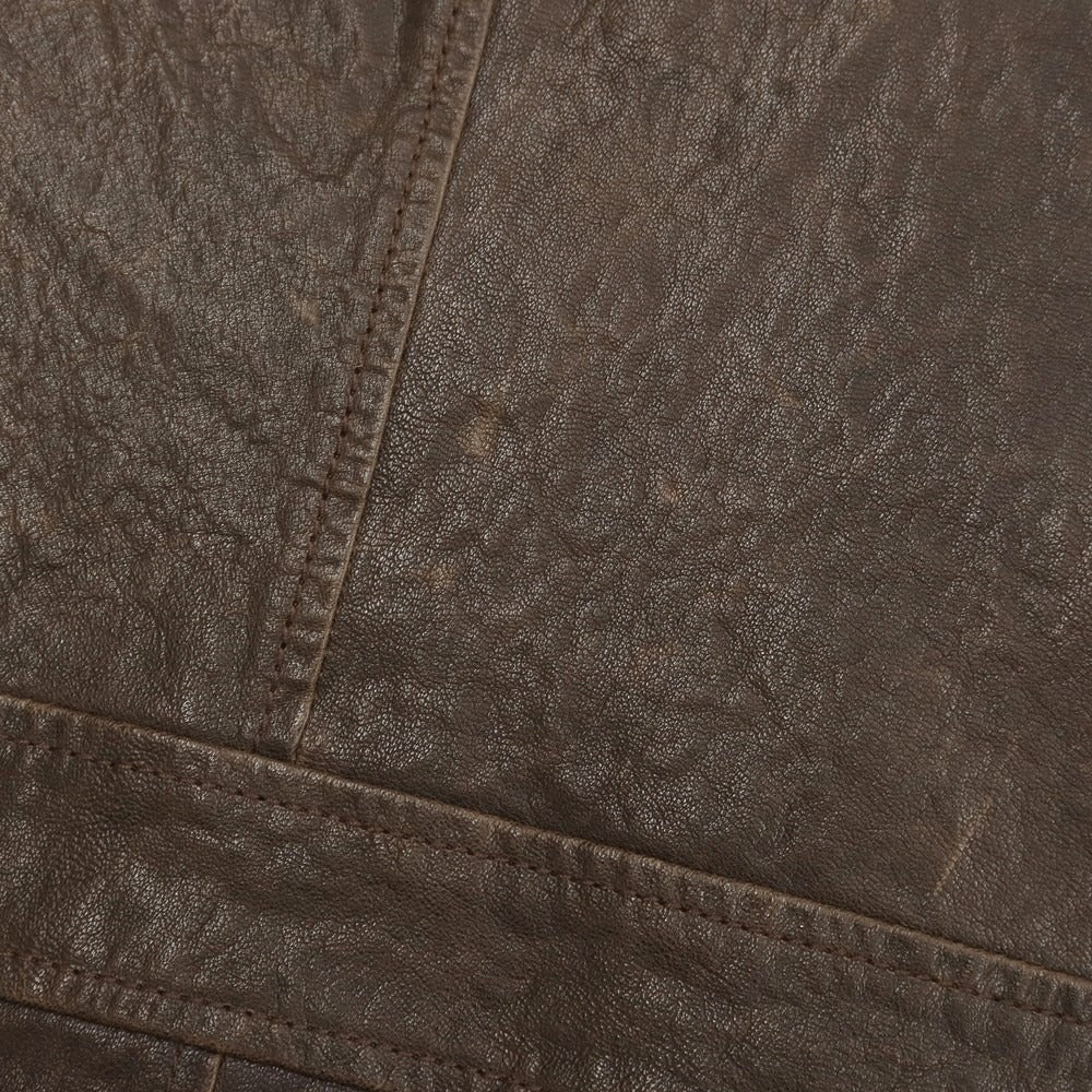 [Used] Theory Goat Leather Zip-up Leather Blouson Brown [Size 38] [BRW] [A/W] [Condition Rank C] [Men&