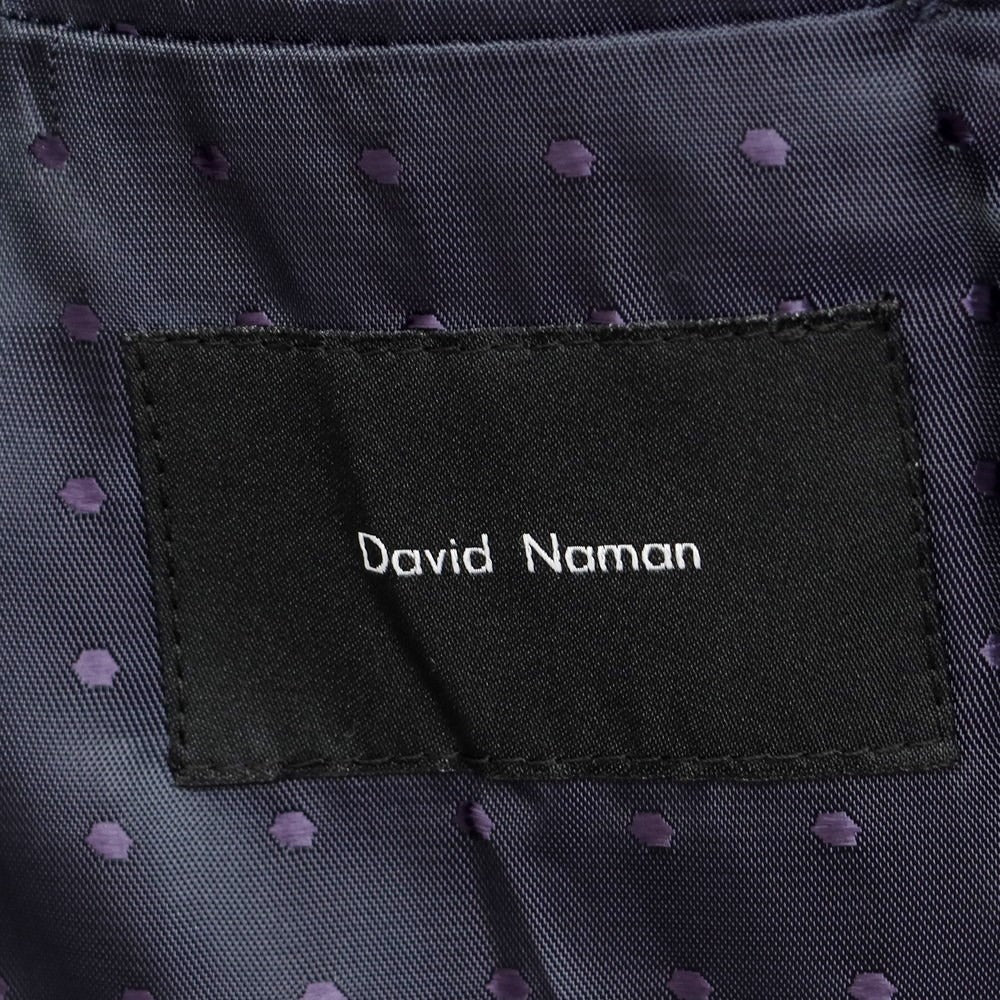 デビッドナーマン DAVID NAMAN ポリエステル 2Bカジュアルジャケット ブラック【サイズ48】【メンズ】