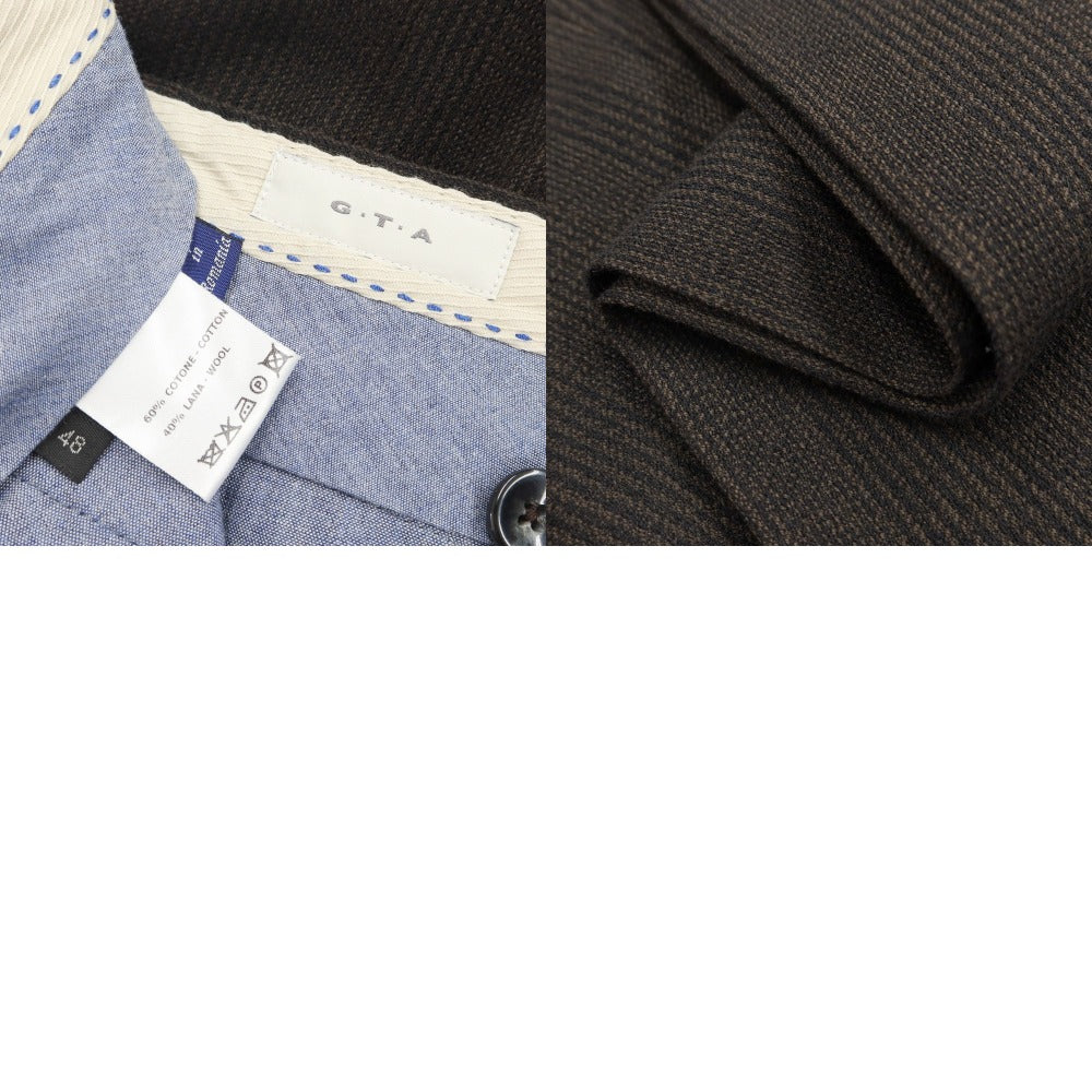 [Used] GTA Cotton Wool Casual Slacks Pants Dark Brown x Black [Size 48] [BRW] [S/S] [Condition Rank B] ​​[Men&