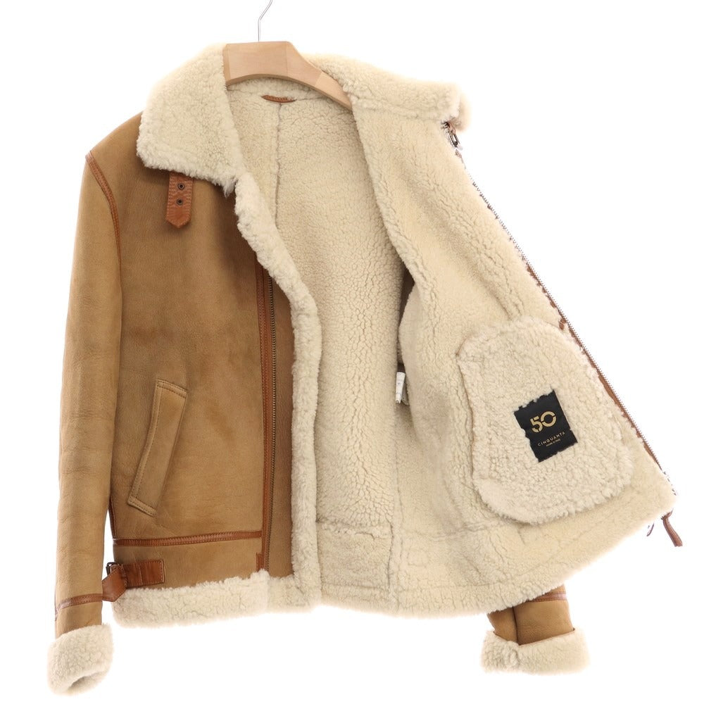 [Used] Cinquanta Mouton Leather B-3 Flight Jacket Light Brown [Size 52] [BRW] [A/W] [Condition Rank B] ​​[Men&