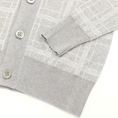 [Used] Letroyes High Gauge Cotton Check Knit Cardigan Gray [Size S] [GRY] [A/W] [Condition Rank B] ​​[Men&