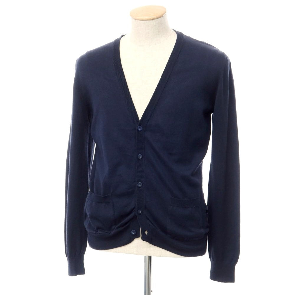 [Used] International Gallery BEAMS High Gauge Cotton Knit Cardigan Navy [Size 44] [NVY] [S/S] [Condition Rank C] [Men&