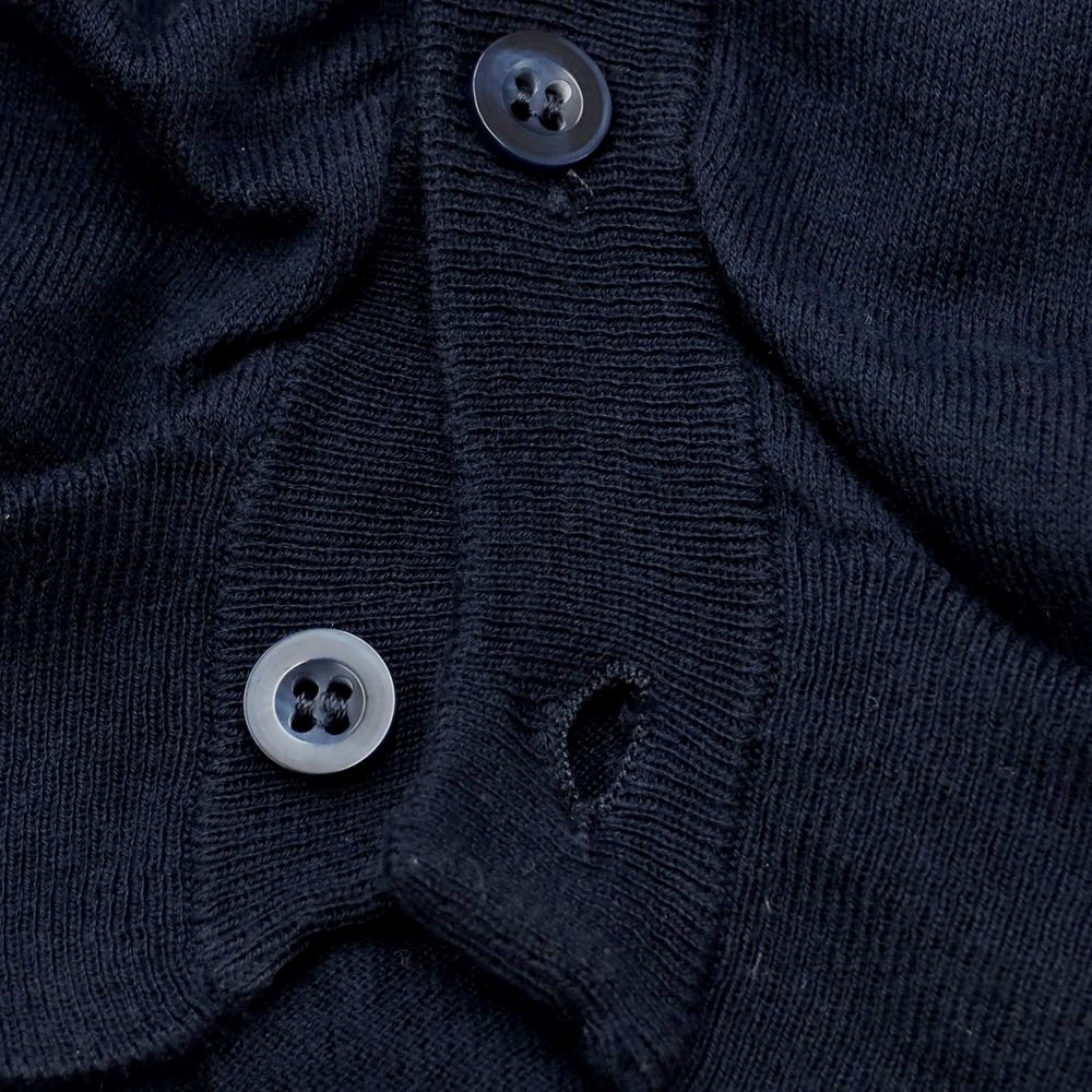 [Used] International Gallery BEAMS High Gauge Cotton Knit Cardigan Navy [Size 44] [NVY] [S/S] [Condition Rank C] [Men&