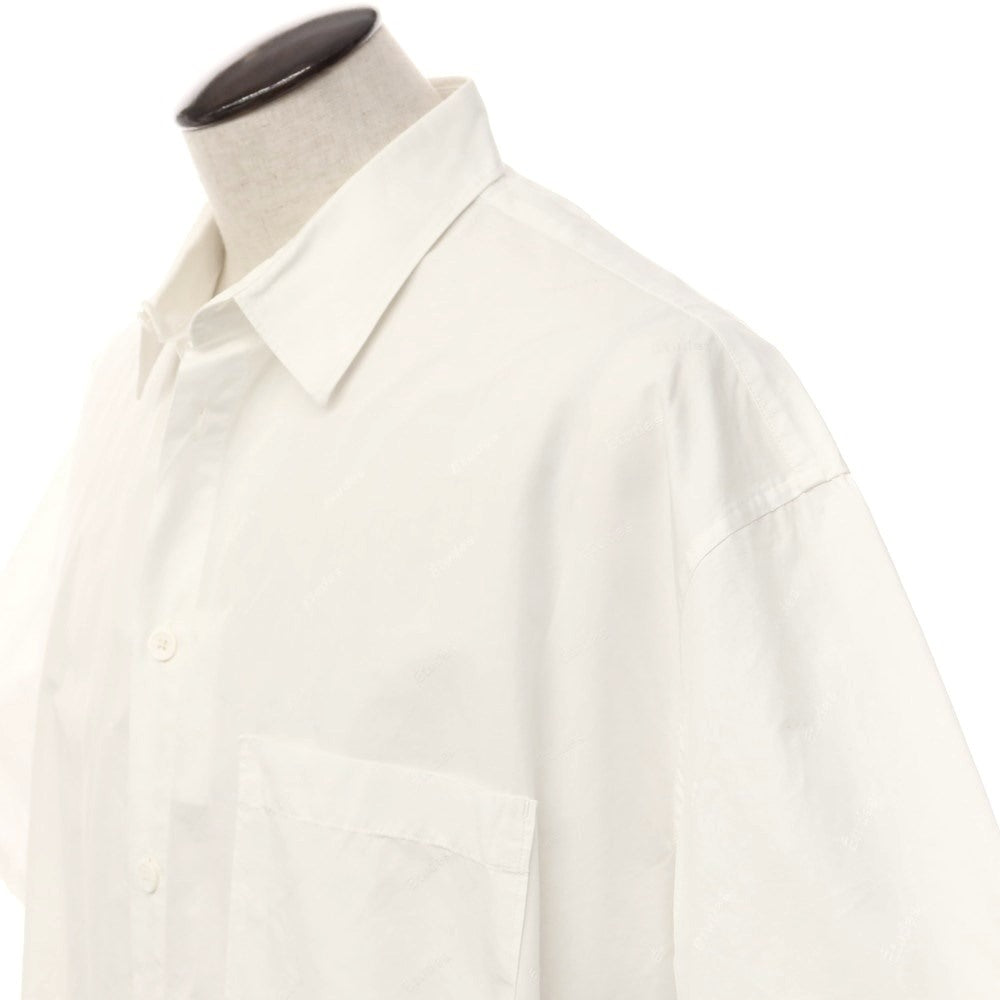 エチュード ETUDES オーバーサイズ ロゴ 半袖シャツ ホワイト【サイズ50】【メンズ】