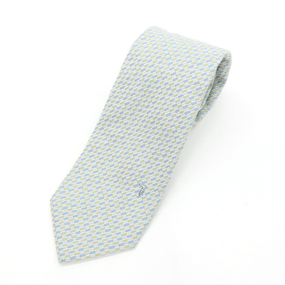 [Used] TRUSSARDI 3-fold silk tie, blue x light green [BLU] [S/S/A/W] [Condition: B] [Men&