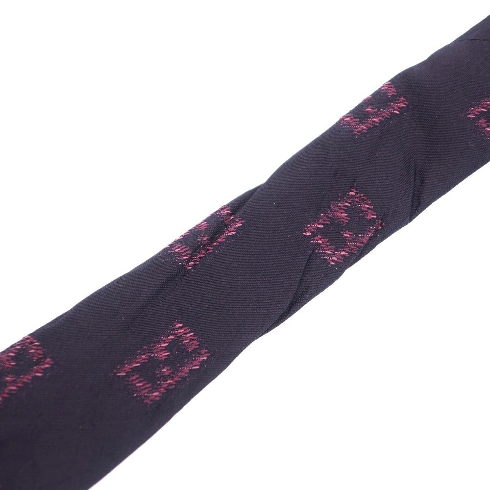 [Used] FENDI Logo Jacquard Tri-Fold Silk Tie Dark Purple [PUP] [S/S/A/W] [Condition Rank B] ​​[Men&