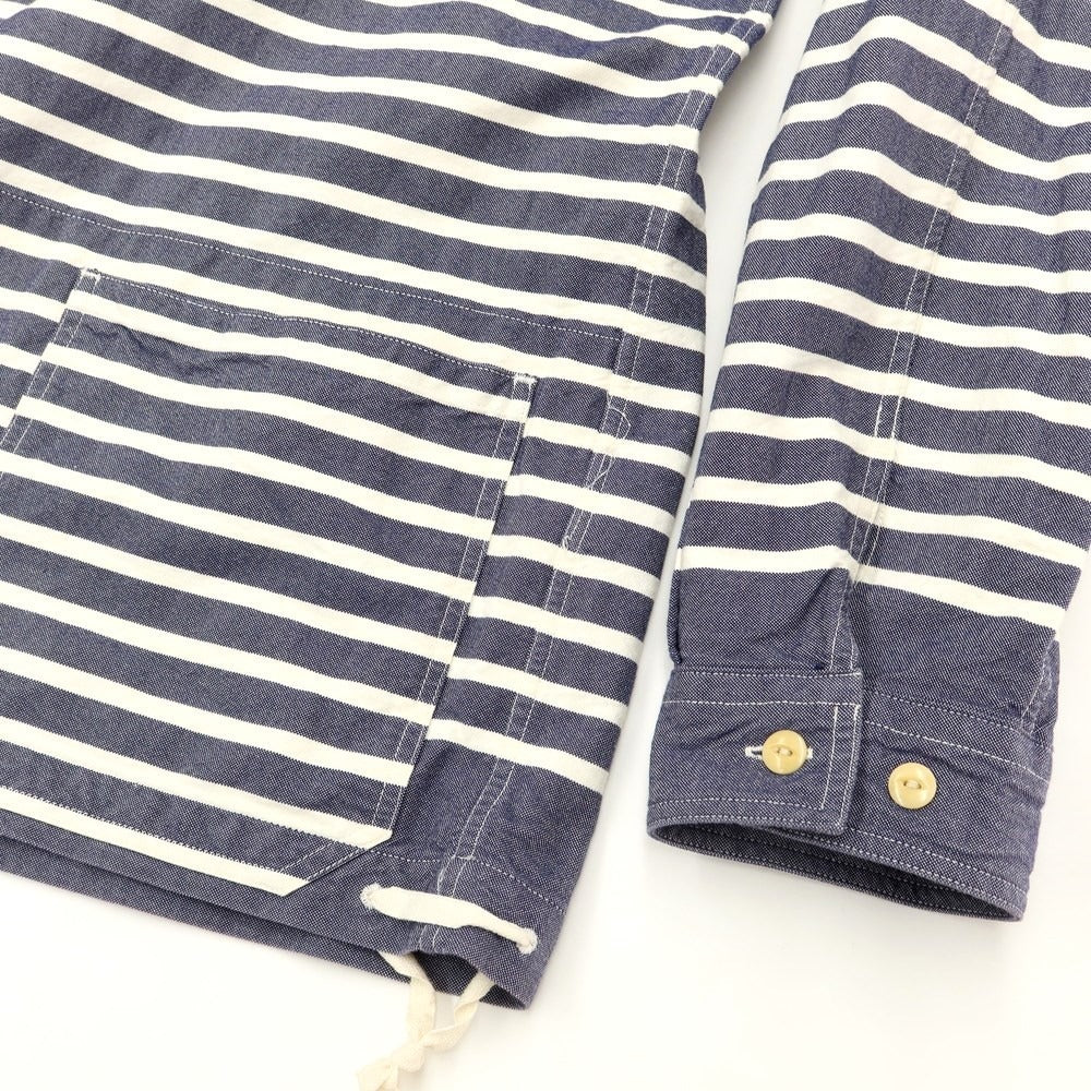 [Used] Nigel Cabourn Cotton Striped Half-Zip Work Jacket Light Navy x White [Size 46] [NVY] [S/S/A/W] [Condition Rank B] ​​[Men&