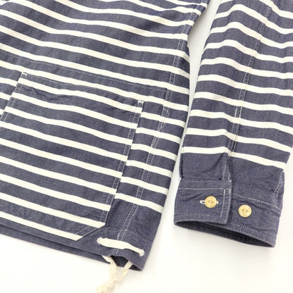 [Used] Nigel Cabourn Cotton Striped Half-Zip Work Jacket Light Navy x White [Size 46] [NVY] [S/S/A/W] [Condition Rank B] ​​[Men&