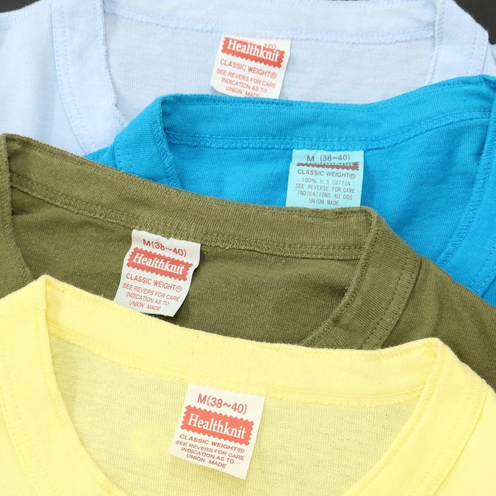 【中古】ヘルスニット Healthknit 4点セット 半袖Ｔシャツ
 イエローxオリーブxブルー【サイズM】【YEL】【S/S】【状態ランクC】【メンズ】
【769673】 DPD