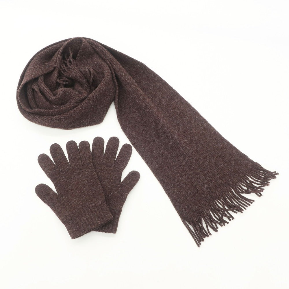 [Used] A.P.C. APC Gloves and Scarf Set Bordeaux [BRW] [A/W] [Condition Rank B] ​​[Men&