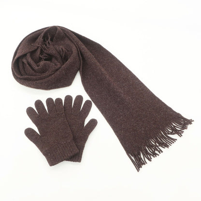[Used] A.P.C. APC Gloves and Scarf Set Bordeaux [BRW] [A/W] [Condition Rank B] ​​[Men&