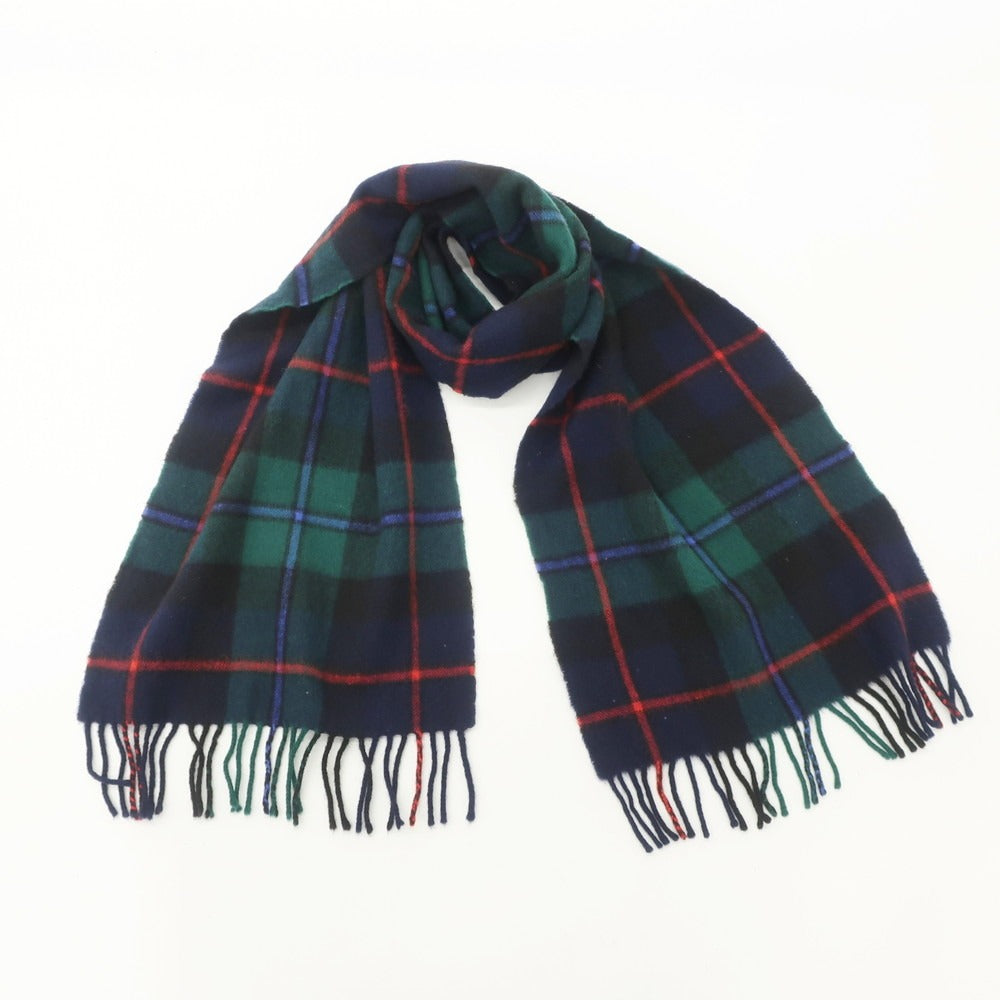 [Used] BEGG SCOTLAND Journal Standard special order scarf
 Navy x Green [NVY] [A/W] [Condition Rank B] ​​[Men&