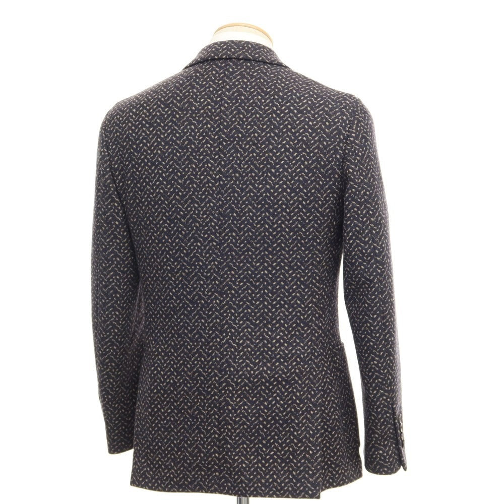 [Used] LARDINI Wool nylon all-over print jacket, brown x navy [Size 44] [BRW] [A/W] [Condition rank B] ​​[Men&