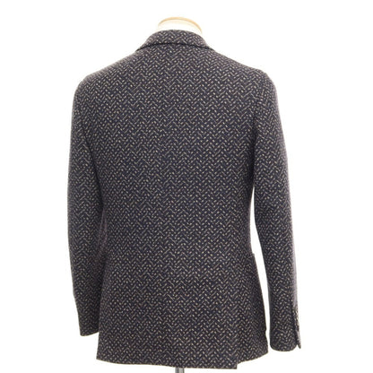 [Used] LARDINI Wool nylon all-over print jacket, brown x navy [Size 44] [BRW] [A/W] [Condition rank B] ​​[Men&