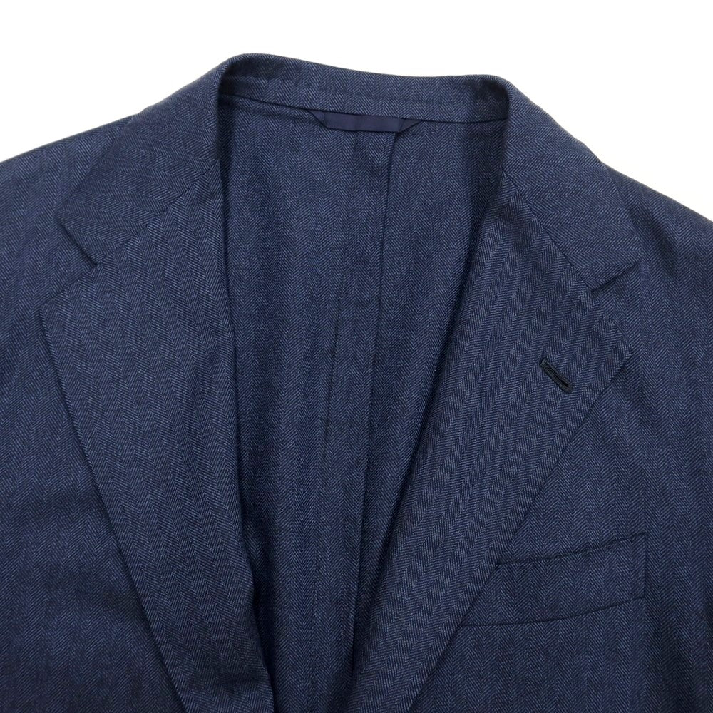 [Used] Sartorio Herringbone Wool Tailored Jacket Light Navy [Size 50] [NVY] [A/W] [Condition Rank C] [Men&