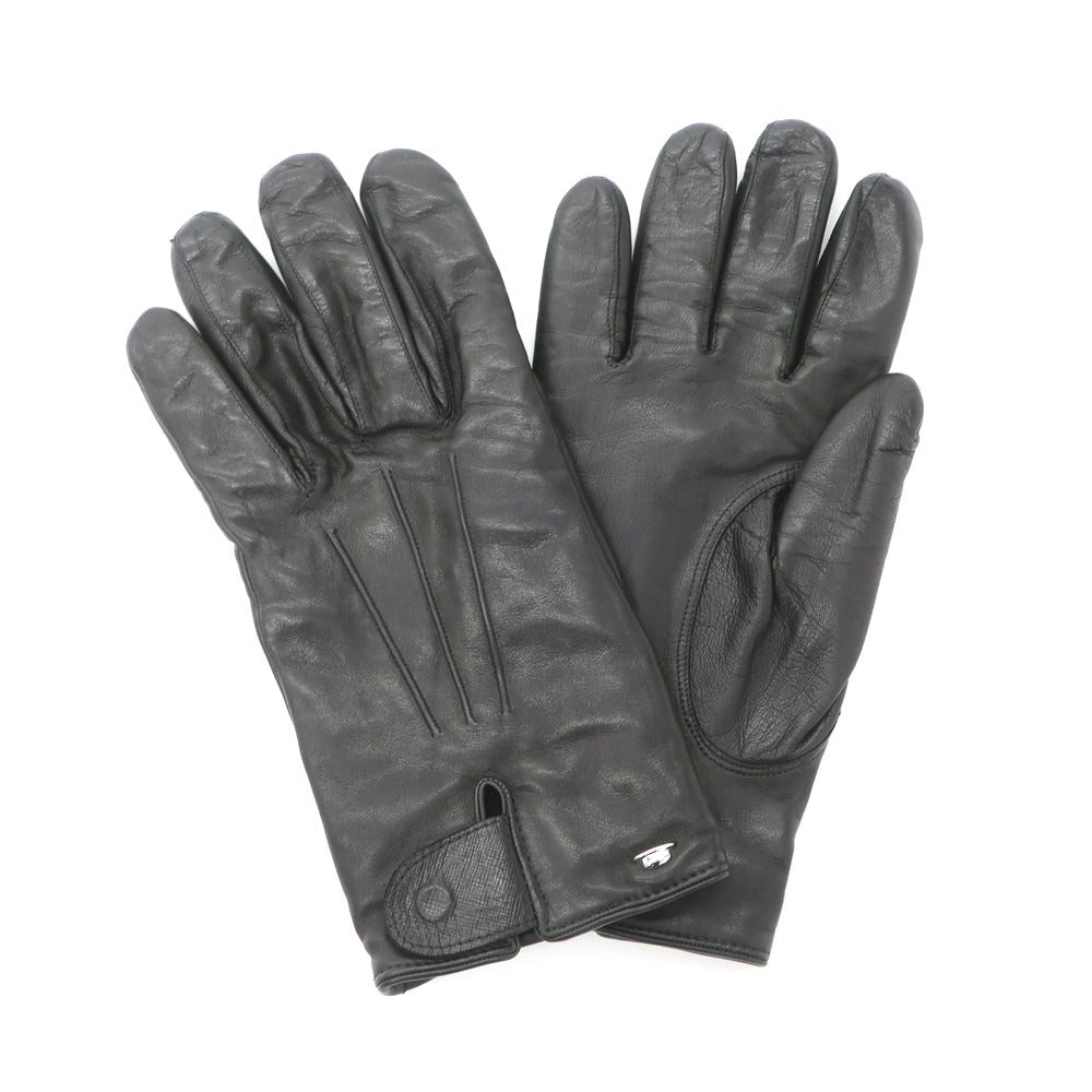 [Used] Hackett London Wool-lined Leather Gloves, Black [BLK] [A/W] [Condition Rank B] ​​[Men&