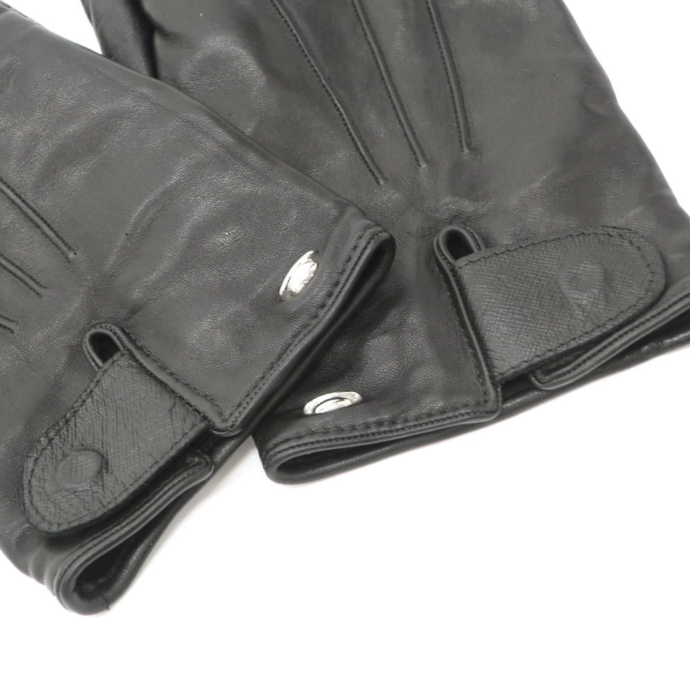[Used] Hackett London Wool-lined Leather Gloves, Black [BLK] [A/W] [Condition Rank B] ​​[Men&