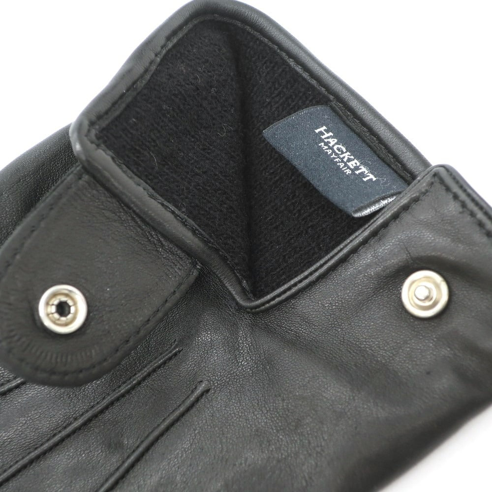 [Used] Hackett London Wool-lined Leather Gloves, Black [BLK] [A/W] [Condition Rank B] ​​[Men&