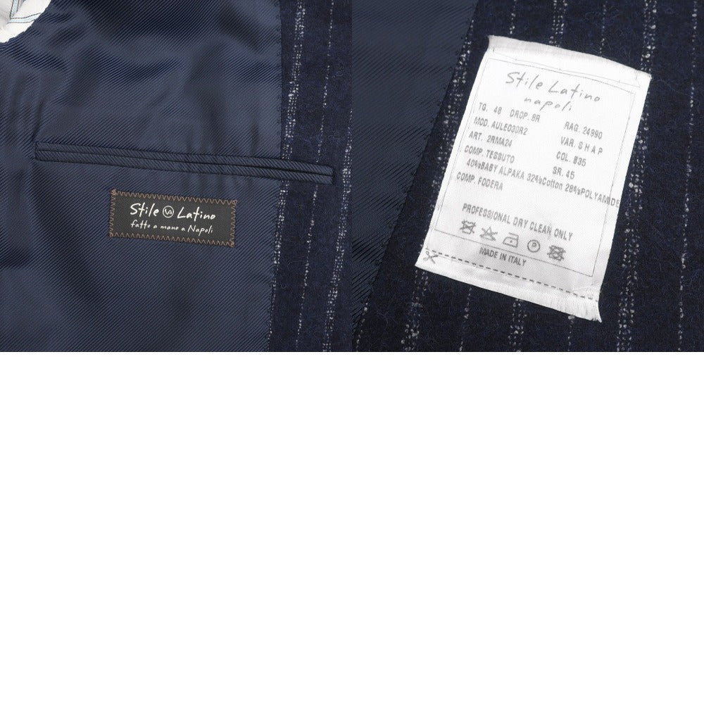 [New Outlet] STILE LATINO 3-Button Suit
 Navy x White [Size 48] [NVY] [A/W] [Condition Rank N-] [Men&