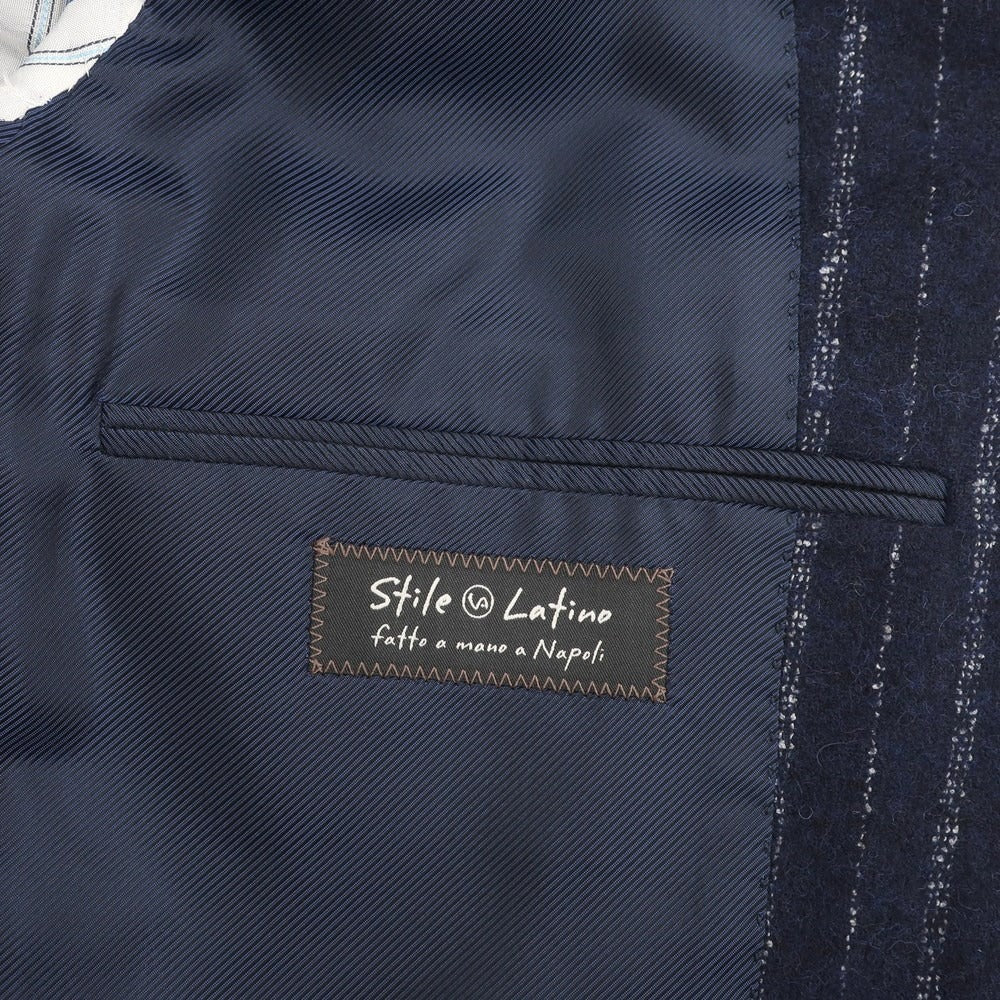 [New] STILE LATINO Alpaca Cotton Stripe 3B Set-up Suit Navy x White [Size 50] [NVY] [A/W] [Condition Rank N] [Men&