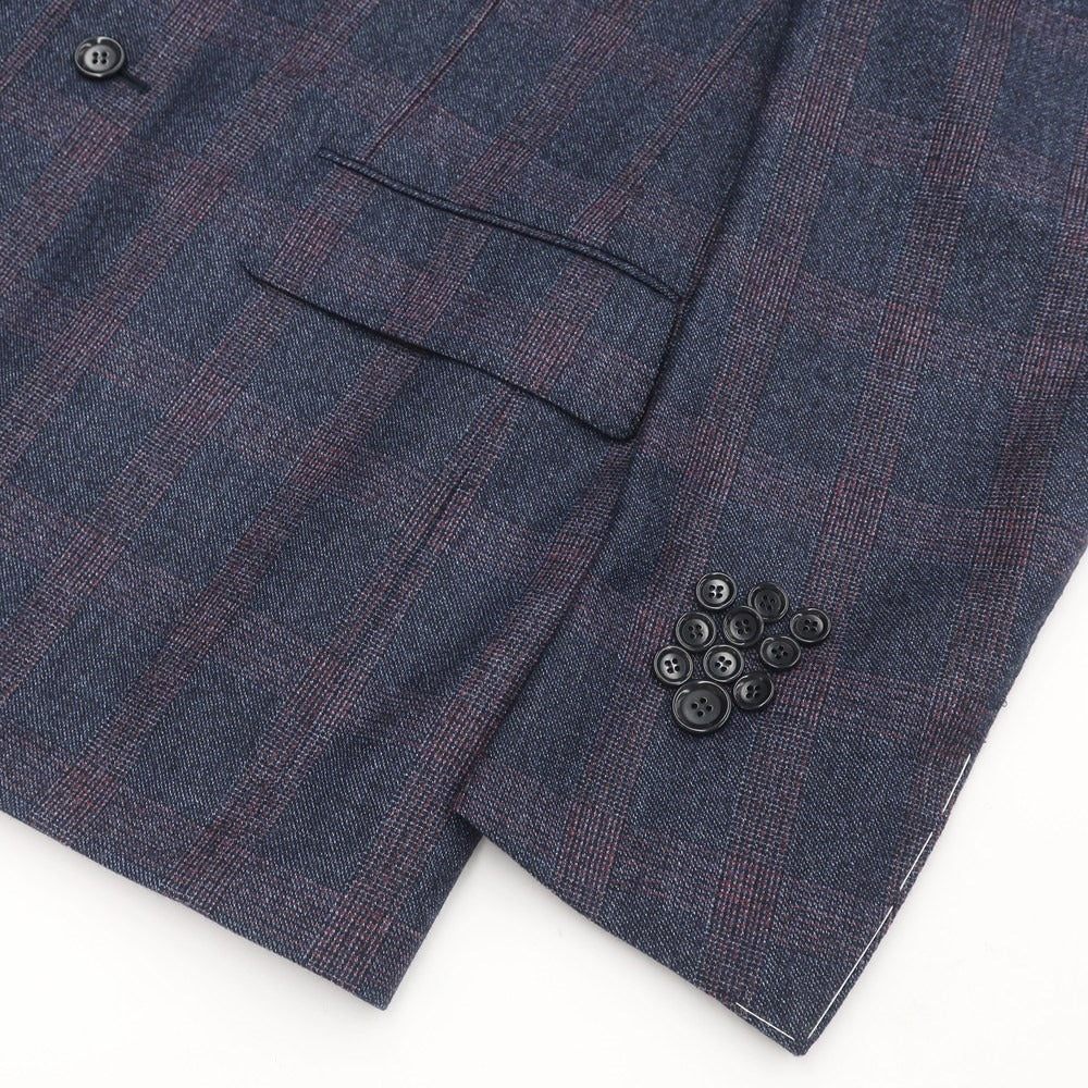 [New] STILE LATINO Wool Check 3B Set-up Suit Navy x Red x Red [Size 46] [NVY] [A/W] [Condition Rank N] [Men&