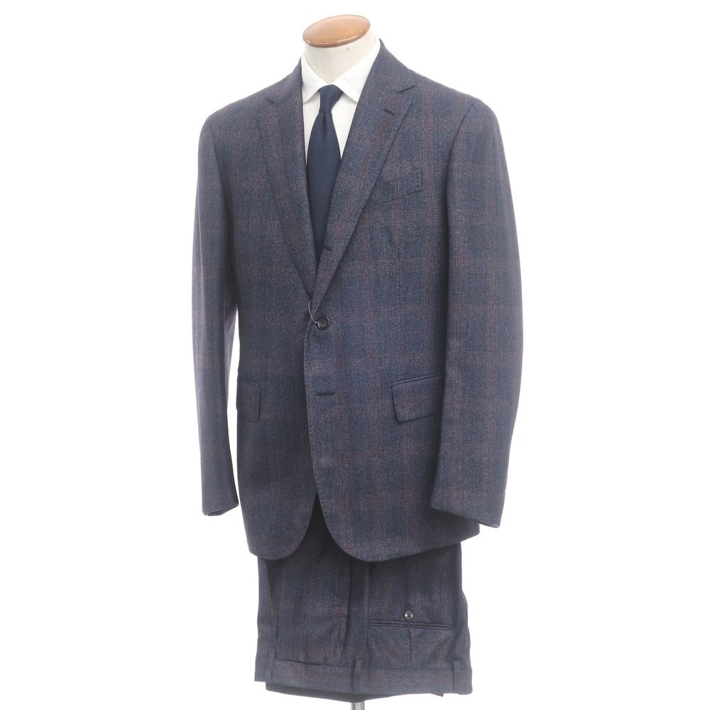 [New] STILE LATINO Wool Check 3B Set-up Suit Navy x Red [Size 50] [NVY] [A/W] [Condition Rank N] [Men&