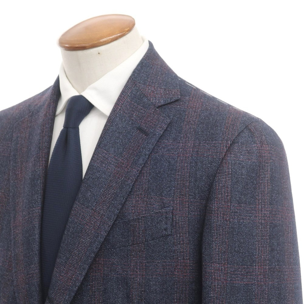 [New] STILE LATINO Wool Check 3B Set-up Suit Navy x Red [Size 50] [NVY] [A/W] [Condition Rank N] [Men&