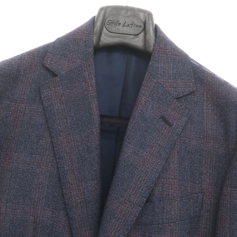 [New] STILE LATINO Wool Check 3B Set-up Suit Navy x Red [Size 50] [NVY] [A/W] [Condition Rank N] [Men&