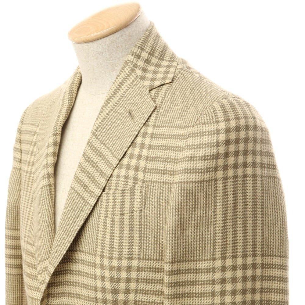 【新品】スティレ ラティーノ STILE LATINO カジュアルジャケット
 イエローベージュxカーキ【サイズ42】【BEI】【S/S】【状態ランクN】【メンズ】
【769772】 DPD