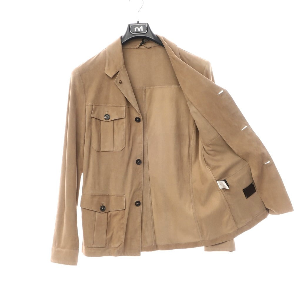 [New] rvl sheep suede leather safari jacket blouson beige [size 48] [BEI] [A/W] [Condition rank N] [Men&