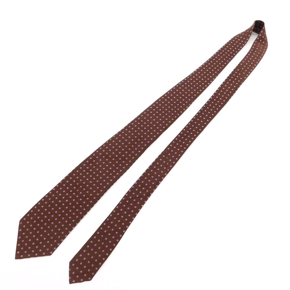 [Used] Manifatture Cravatte Small Pattern Sette Pieghe Silk Necktie Brown x Purple [BRW] [S/S/A/W] [Condition Rank B] ​​[Men&