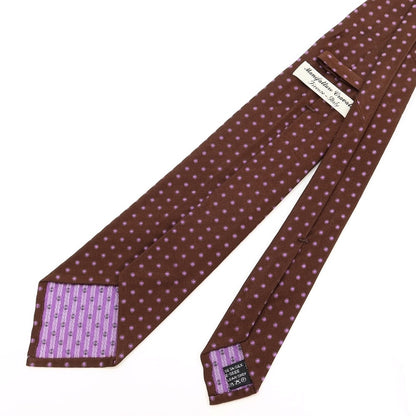 [Used] Manifatture Cravatte Small Pattern Sette Pieghe Silk Necktie Brown x Purple [BRW] [S/S/A/W] [Condition Rank B] ​​[Men&