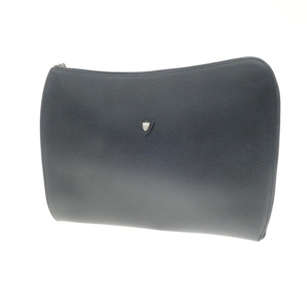 [Used] Chambord Sellier Saffiano Leather Clutch Bag Dark Navy [W36.5xH27] [NVY] [S/S/A/W] [Condition Rank B] ​​[Men&