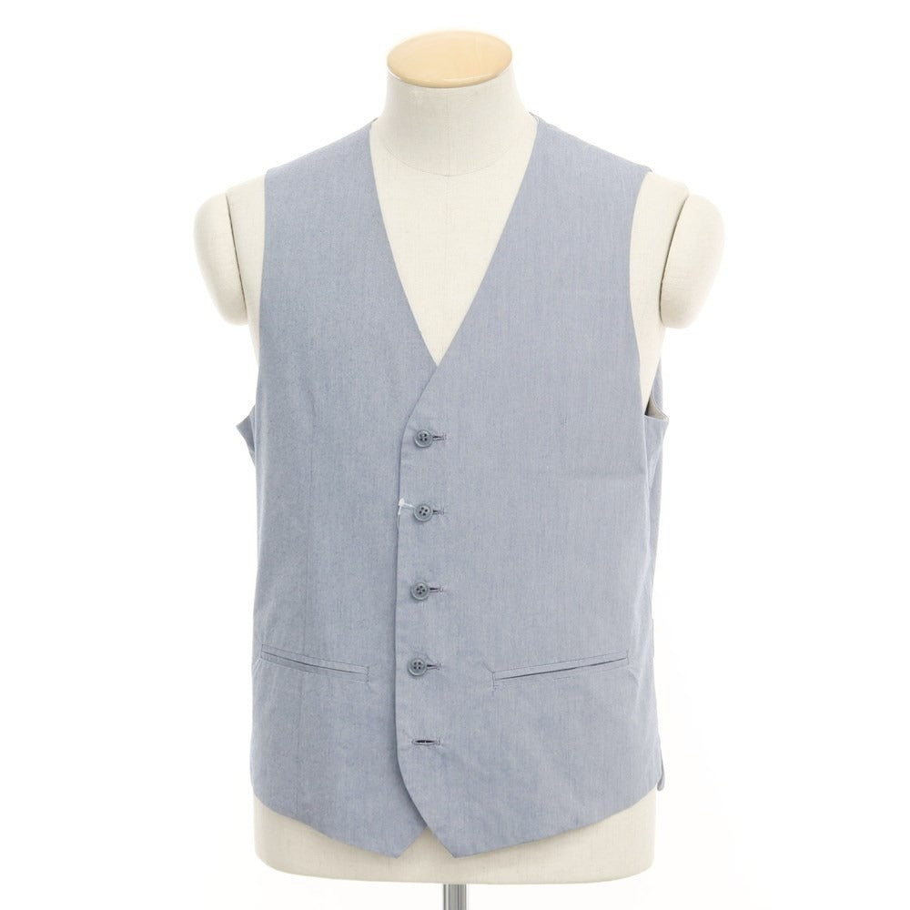 [Used] Three Dots reversible cotton gilet vest, blue-gray x light blue [size not specified (S size)] [BLU] [S/S] [Condition rank B] ​​[Men&