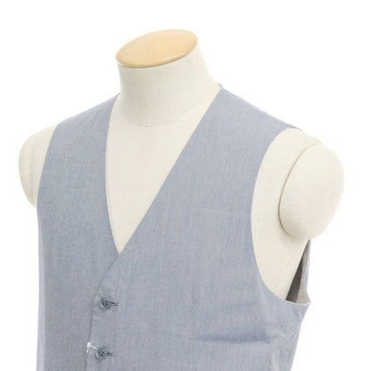 [Used] Three Dots reversible cotton gilet vest, blue-gray x light blue [size not specified (S size)] [BLU] [S/S] [Condition rank B] ​​[Men&