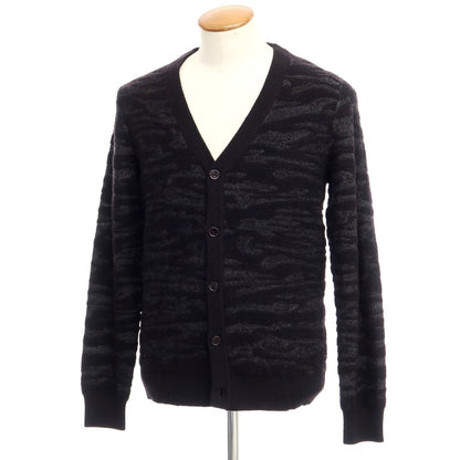 [Used] ESTNATION Wool pile knit cardigan, black x gray [Size L] [BLK] [A/W] [Condition rank B] ​​[Men&