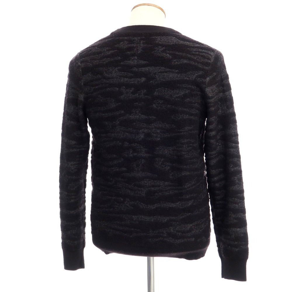 [Used] ESTNATION Wool pile knit cardigan, black x gray [Size L] [BLK] [A/W] [Condition rank B] ​​[Men&