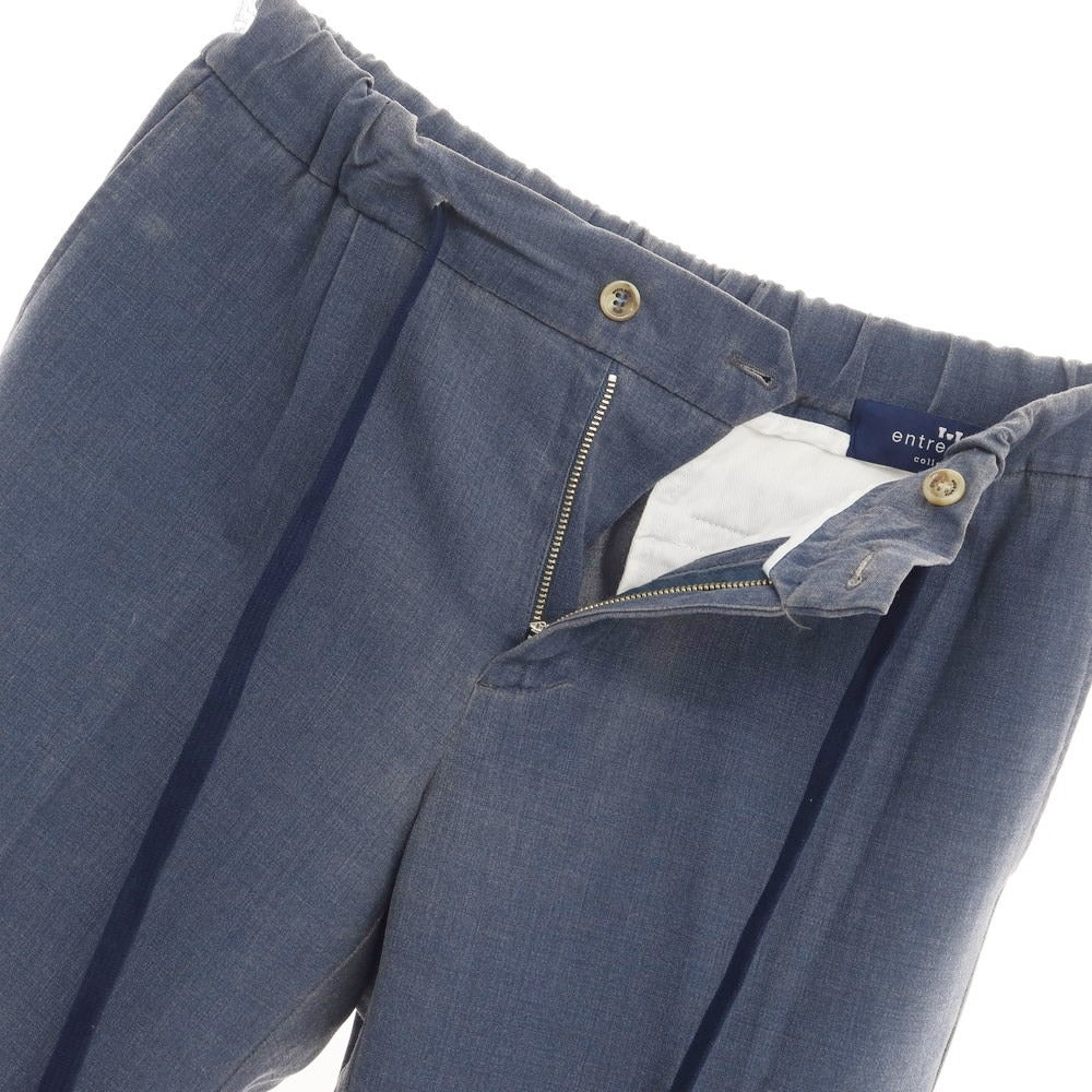 [Used] ENTRE AMIS Wool Easy Slacks Pants Light Navy [Size 32/46] [NVY] [S/S] [Condition Rank B] ​​[Men&