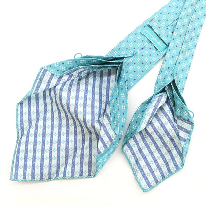 [Used] Gianni Fontana GIANNI FONTANA Small pattern Nove Pieghe silk tie Turquoise [BLU] [S/S/A/W] [Condition rank B] ​​[Men&