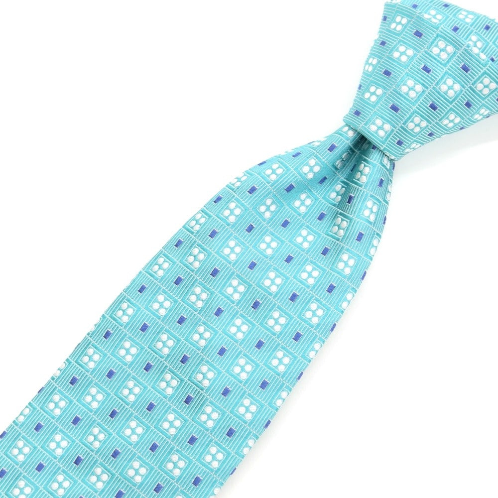 [Used] Gianni Fontana GIANNI FONTANA Small pattern Nove Pieghe silk tie Turquoise [BLU] [S/S/A/W] [Condition rank B] ​​[Men&