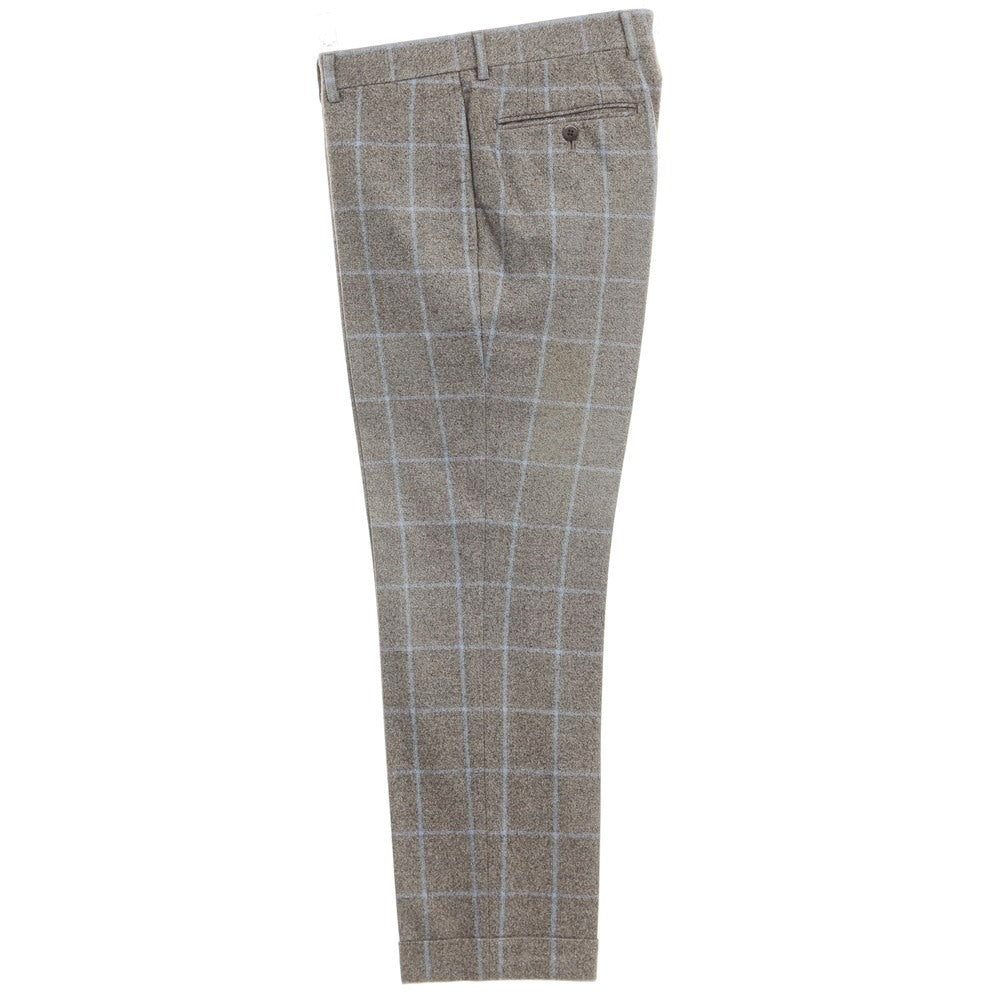 [Used] BEAMS F Wool Check 3-Button Suit Warm Gray x Light Blue [Size 90] [GRY] [A/W] [Condition Rank D] [Men&