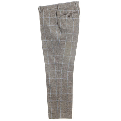 [Used] BEAMS F Wool Check 3-Button Suit Warm Gray x Light Blue [Size 90] [GRY] [A/W] [Condition Rank D] [Men&