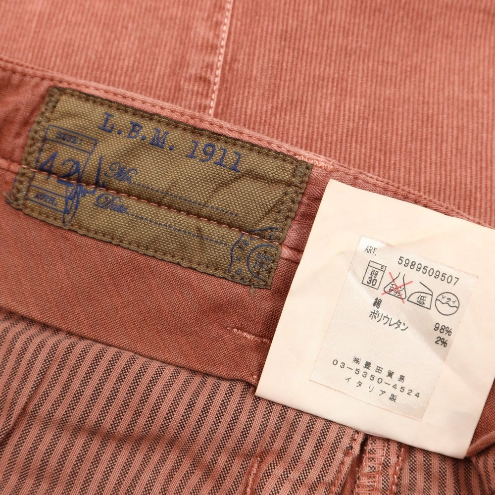 [Used] LBM1911 Fine Ribbed Corduroy Slacks Pants Dark Pink [Size 42] [PNK] [A/W] [Condition Rank B] ​​[Men&